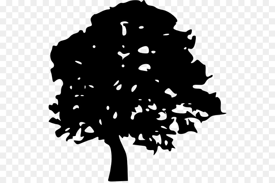900x600 Oak Tree Silhouette Clip Art