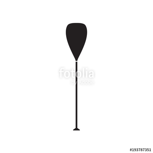 500x500 Silhouette Of Boat Oar Vector Illustration Stock Image And