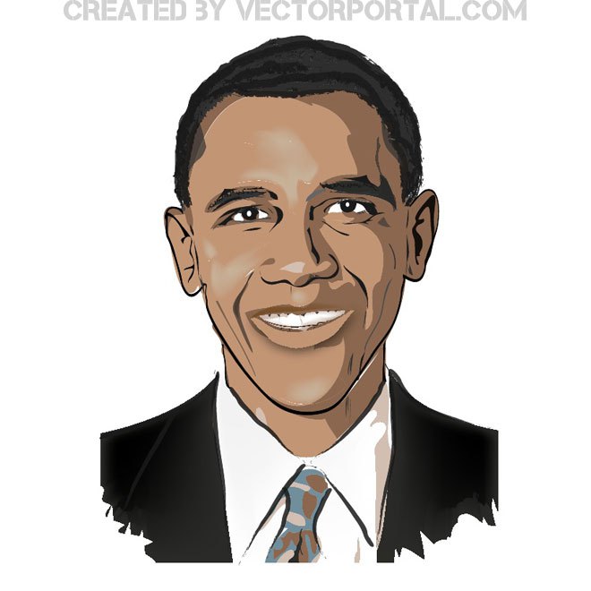 660x660 Obama Portrait Free Vector 123freevectors