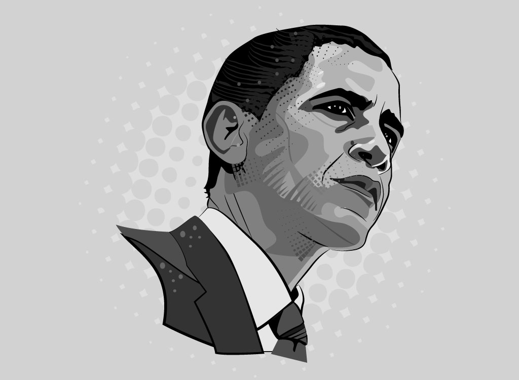1024x750 Obama Vector Bust