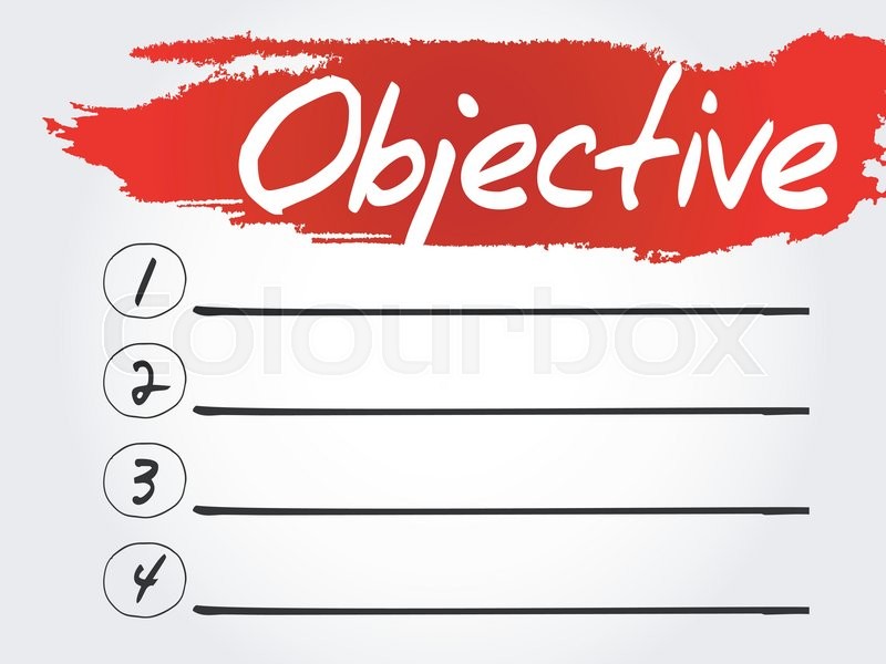 800x600 Objective Blank List, Business Concept Stock Vector Colourbox