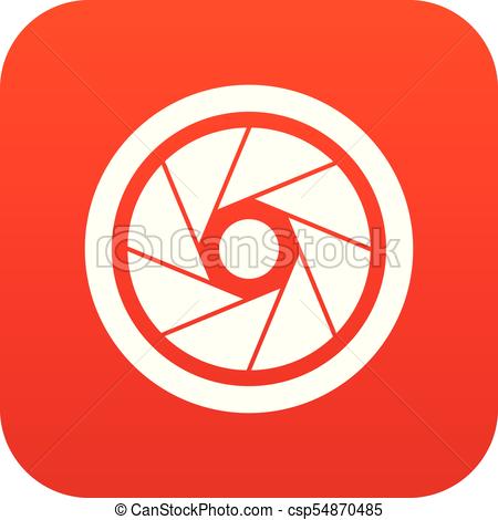 450x470 Small Objective Icon Digital Red For Any Design Isolated On White