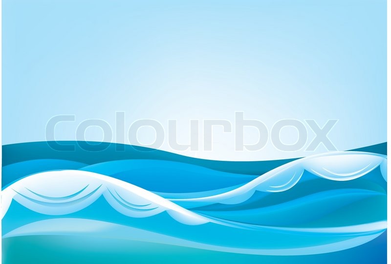 800x540 Waves Of The Ocean And Blue Sky Stock Vector Colourbox