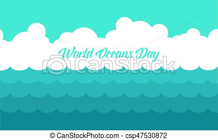 450x289 Collection Style World Ocean Day Background Vector Art.