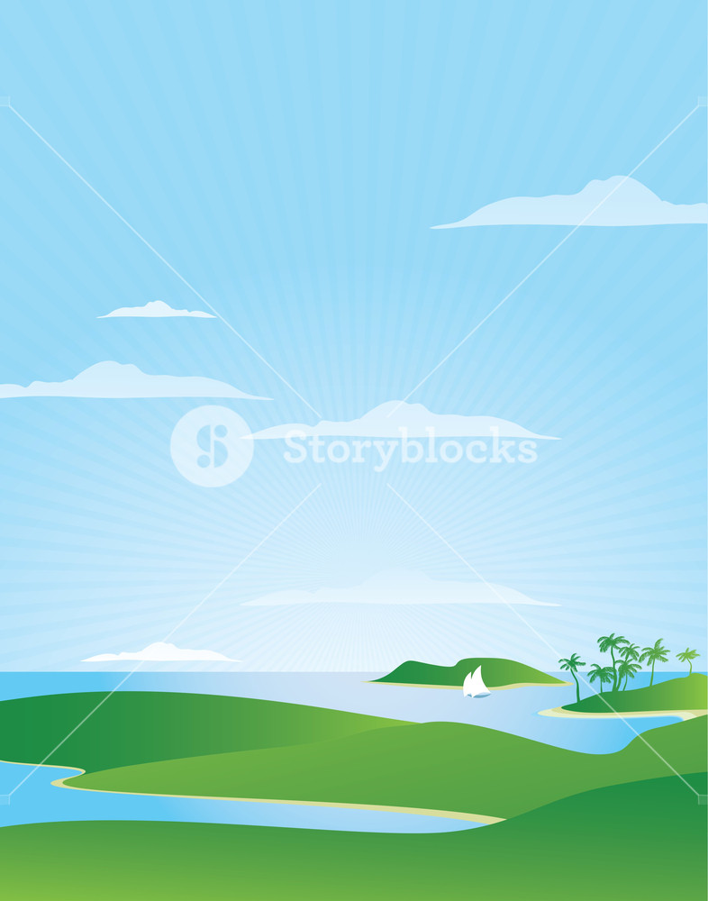 786x1000 Ocean. Vector Background. Royalty Free Stock Image