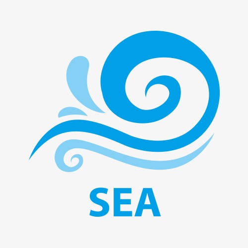 500x500 Ocean Wave Label Design Elements Vector, Wave Vector, Label Vector