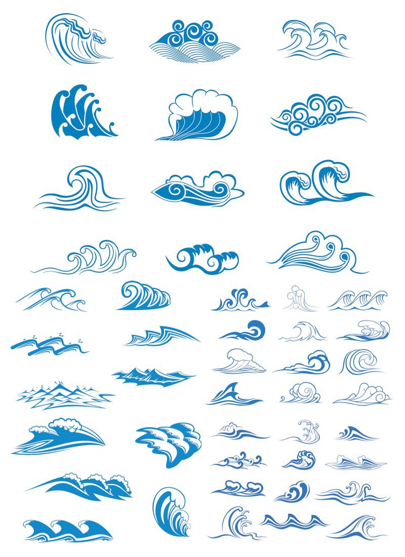 800x1100 Sea Wave Logos Vector Free Stock Vector Art Amp Illustrations, Eps
