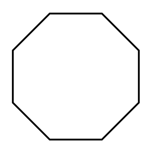 512x512 Octagon Stroke Shape