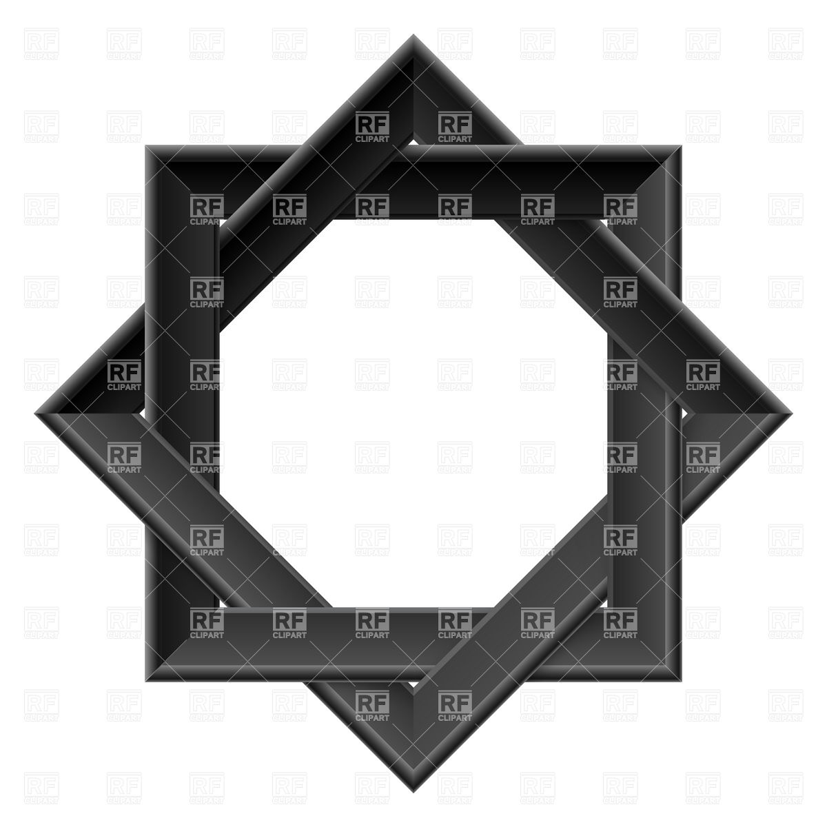 1200x1200 Realistic Black Octagon Frame Vector Image Vector Artwork Of