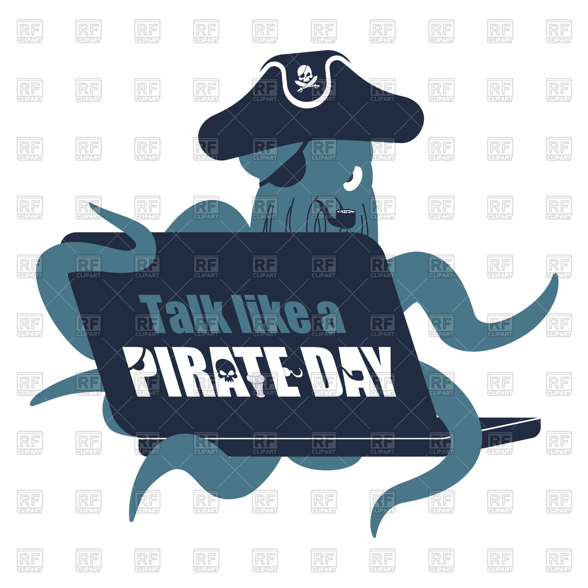 1200x1200 International Talk Like A Pirate Day. Octopus Web Pirate And