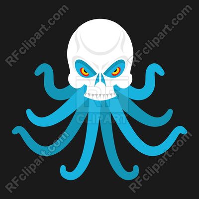 400x400 Octopus And Skull Vector Image Vector Artwork Of Plants And