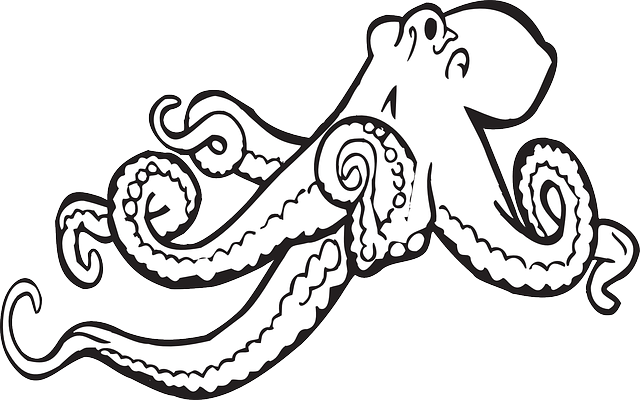640x400 Collection Of Free Octopus Vector Vintage. Download On Ubisafe