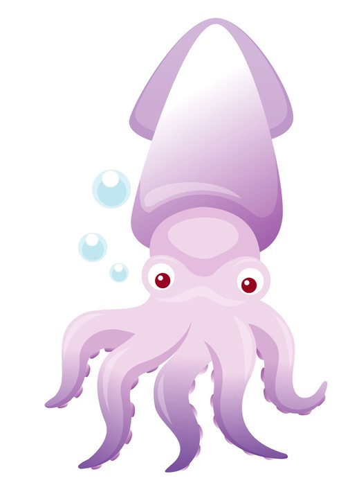 519x700 Cute Octopus Vector Wall Mural We Live To Change