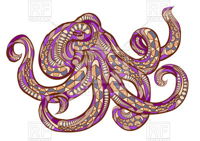 400x281 Ethnic Octopus Vector Image Vector Artwork Of Plants And Animals