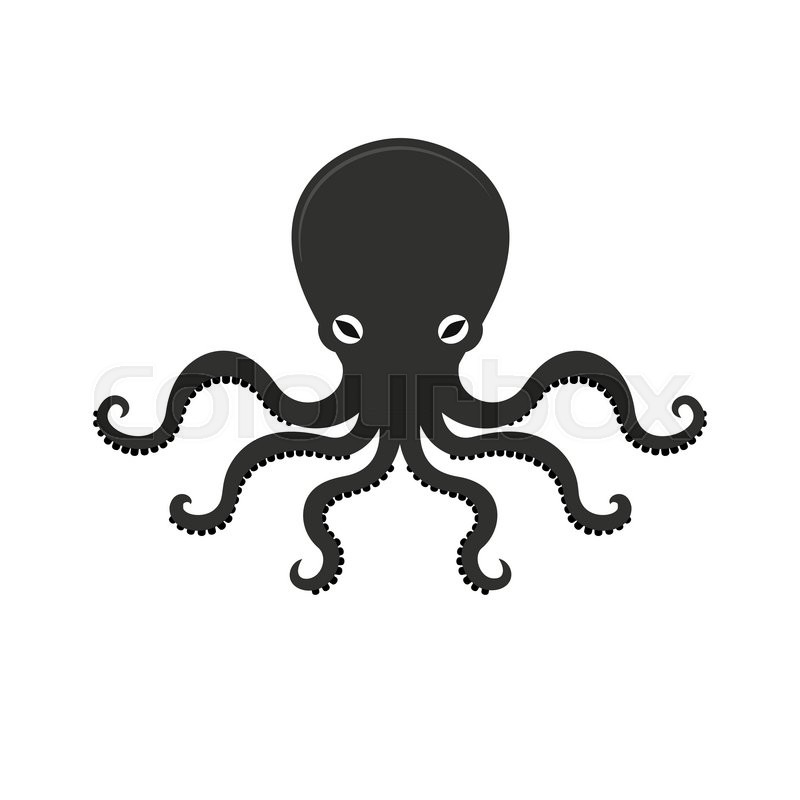 800x800 Big Octopus Vector Illusrtation, Sea Monster, Underwater Food