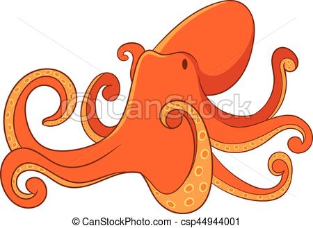 450x329 Octopus Icon, Cartoon Style. Octopus Icon. Cartoon Illustration Of