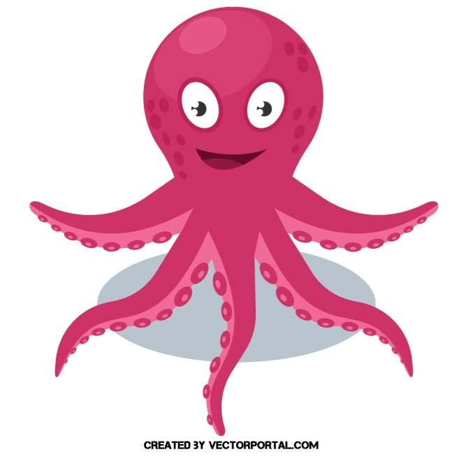 660x660 Pink Octopus Vector Clip Art Animal Vectors Clip Art