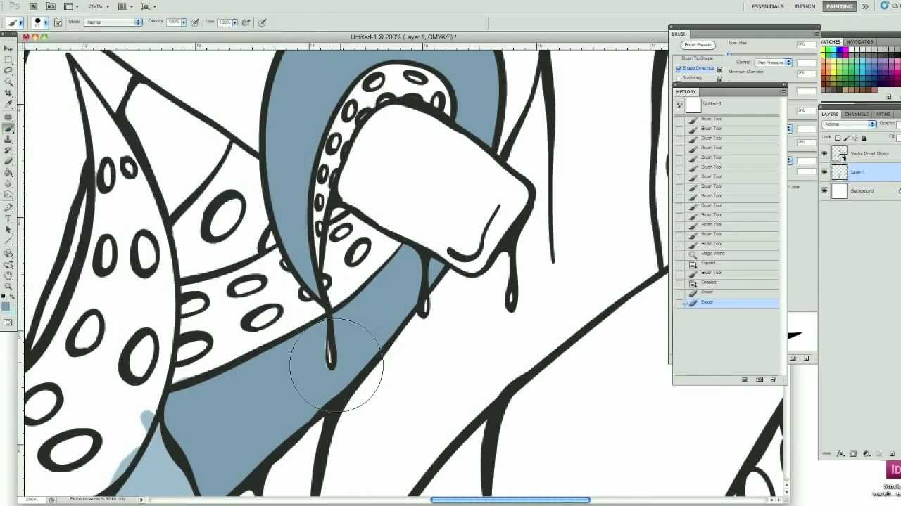 1280x720 Anchor Octopus Vector Speed Art Wacom Tablet Tutorial Cs5