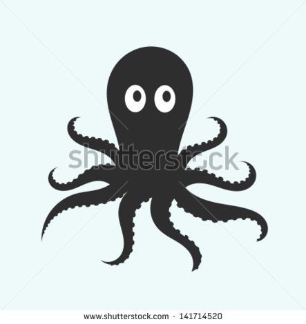 443x470 Octopus. Vector Illustration