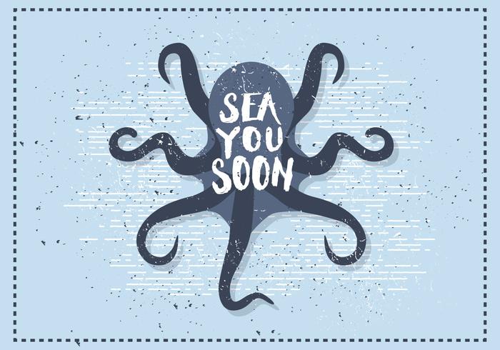 700x490 Free Vintage Octopus Vector Illustration