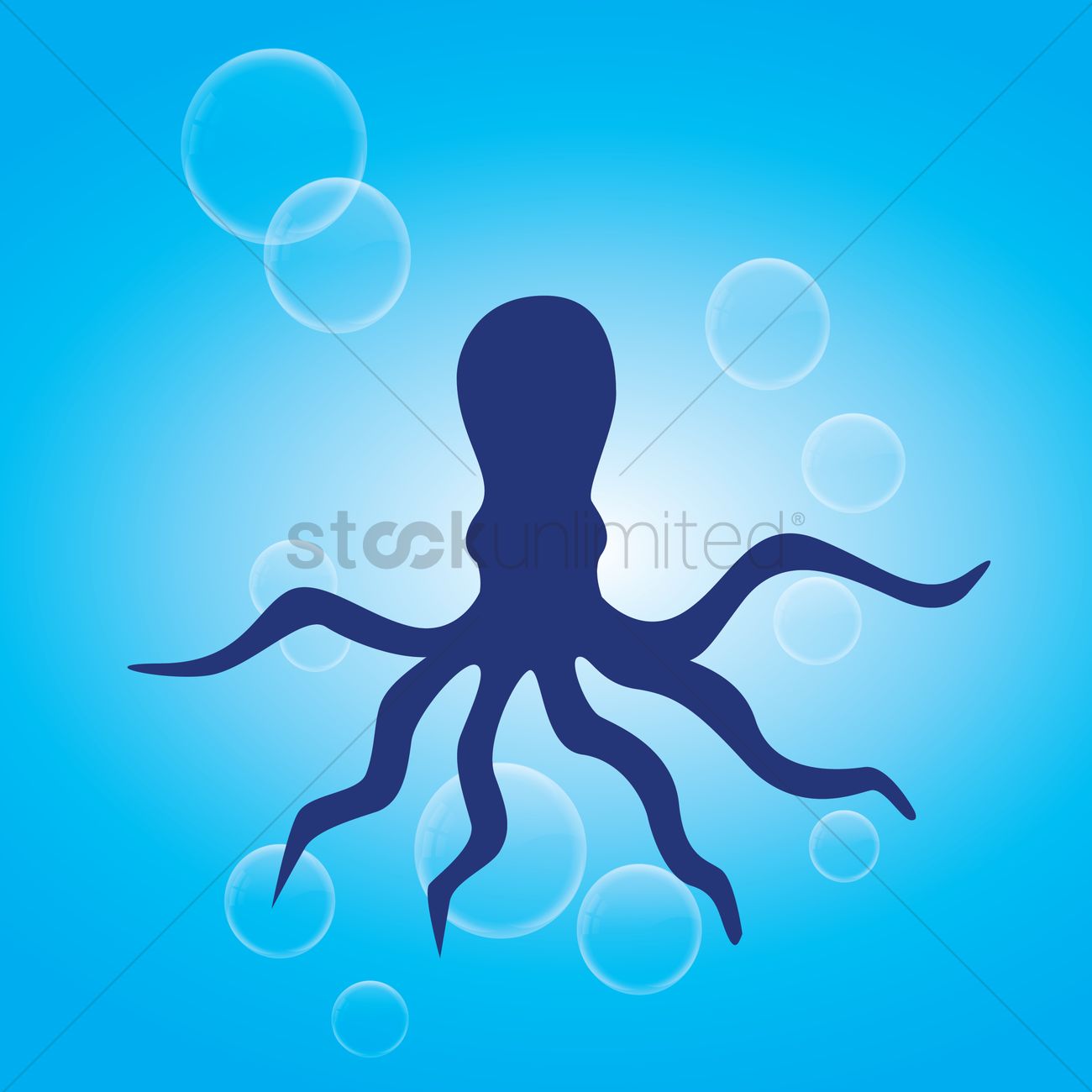 1300x1300 Free Silhouette Of Octopus Vector Image