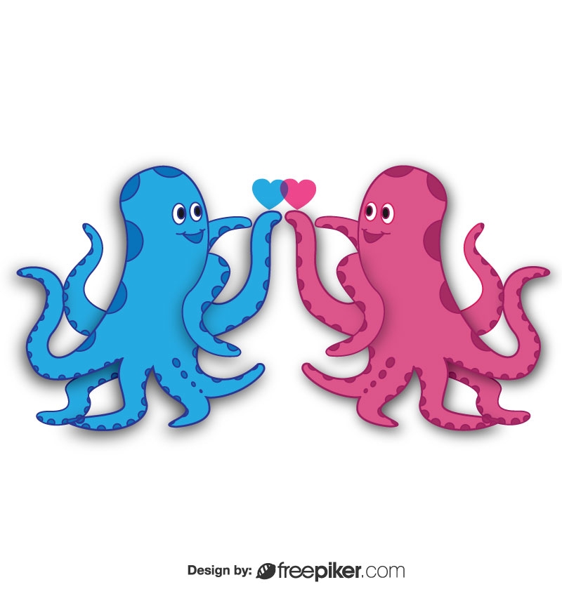 800x856 Freepiker Octopus Vector With Love