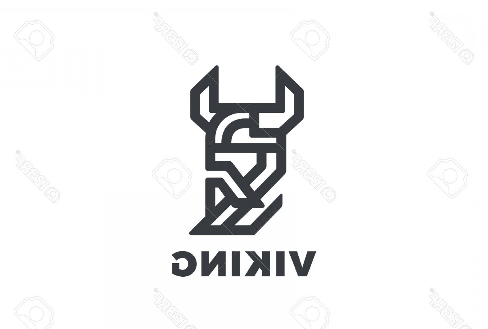 1560x1050 Photostock Vector Viking Odin Head In Helmet With Beard Logo