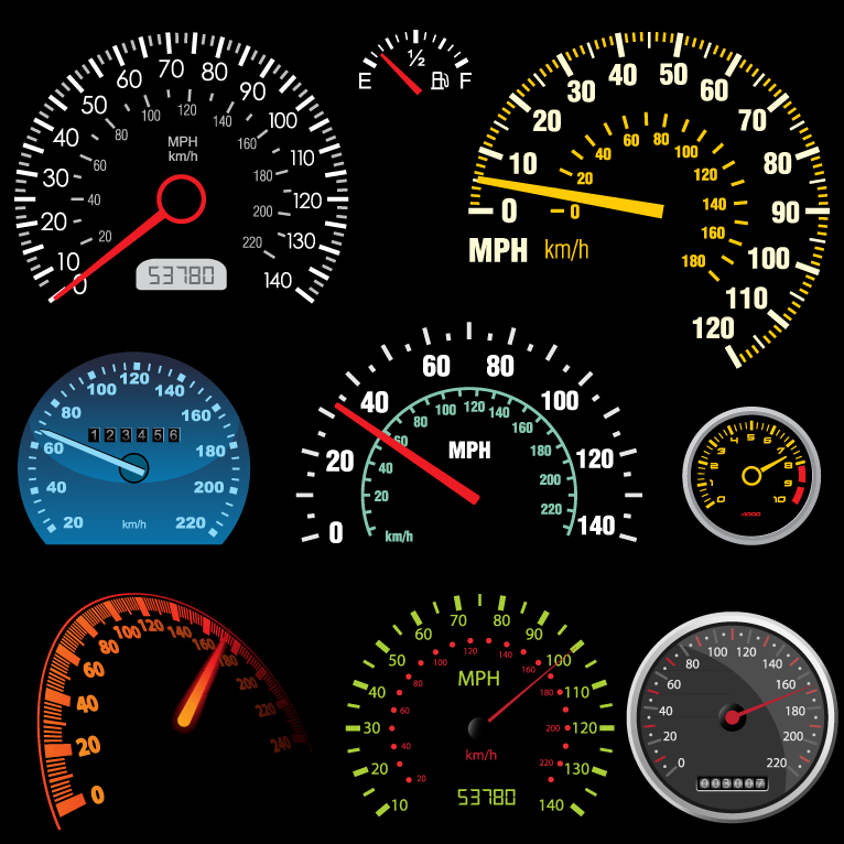 766x766 Motor Vehicles Speedometer And Odometer Free Vector Graphic Download