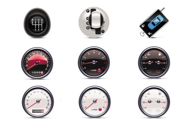 600x394 Auto Parts Odometer Icons Vector Material My Free Photoshop World