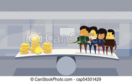 450x279 Group Of Asian Business People Vs Money On Balance Scale Office