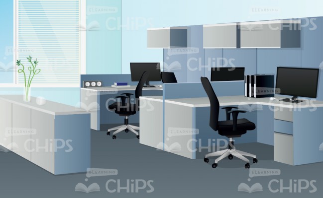 649x399 Modern Office Interior Vector Background
