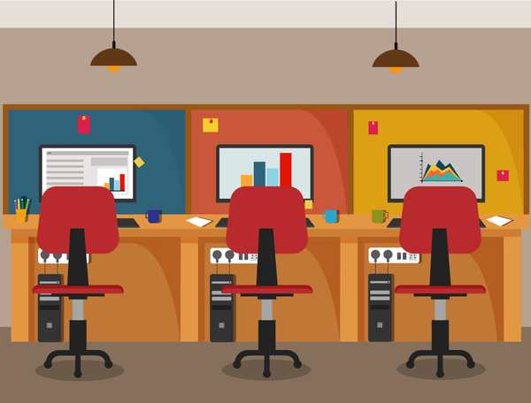 600x456 Office Flat Styles Background Vector 01 Free Download
