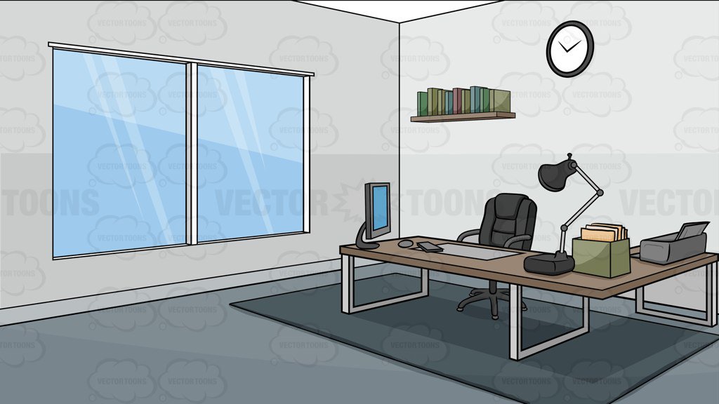 1024x576 A Modern Office Background Clipart By Vector Toons