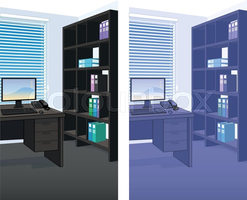 800x648 Office Interior Scene Detailed Vertical Background Vector