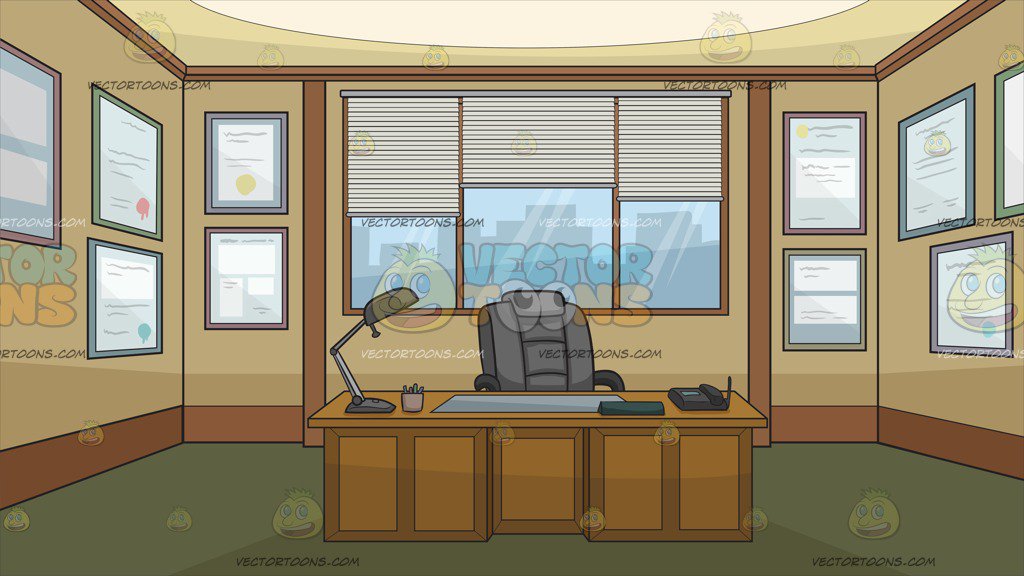 1024x576 The Office Of A Newspaper Editor Background Clipart By Vector Toons