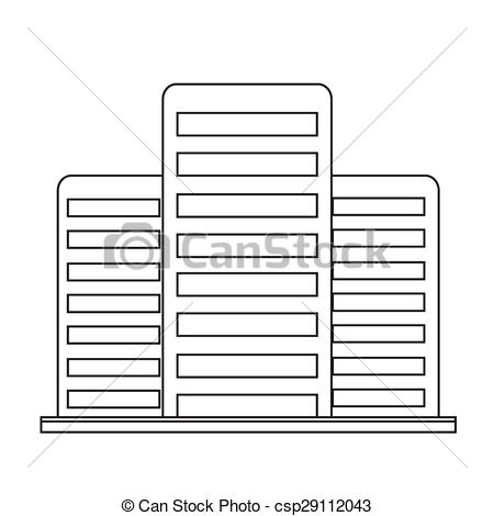 450x470 Office Building Icon Eps Vector