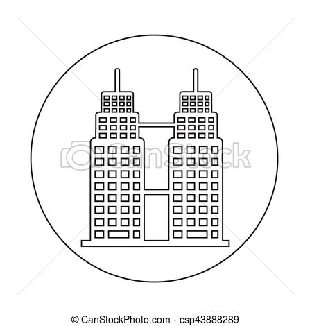 450x470 Office Building Icon Vector