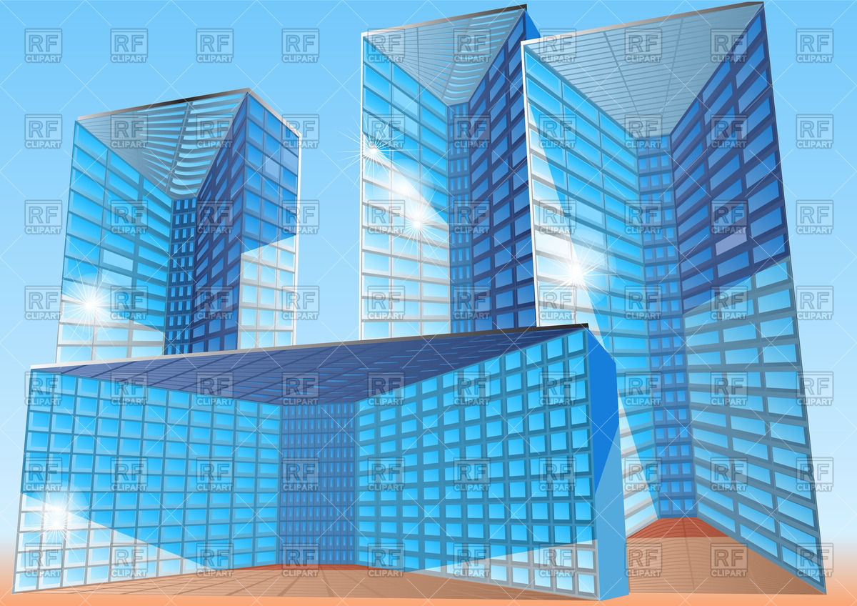 1200x848 Modern Office Buildings Vector Image Vector Artwork Of