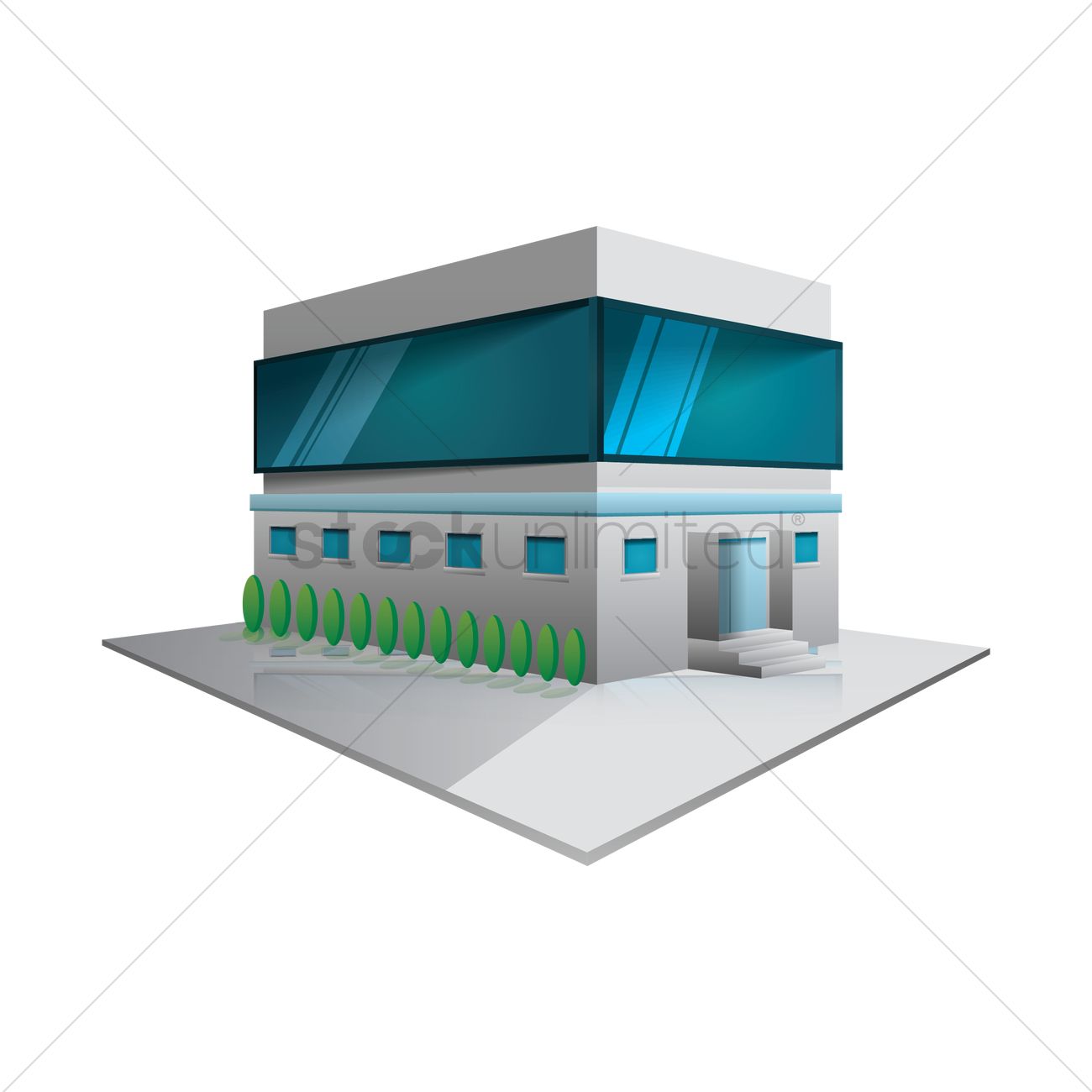 1300x1300 Office Building Vector Image