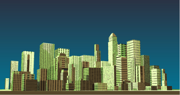 601x318 5 Office Building Vector Free Vector 4vector