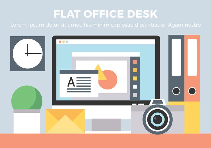 700x490 Free Office Desk Vector Elements