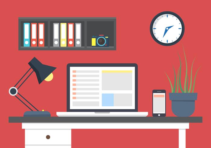 700x490 Office Desk Vector