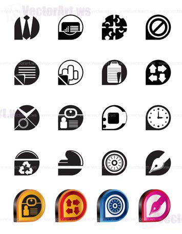355x456 Simple Business And Office Icons