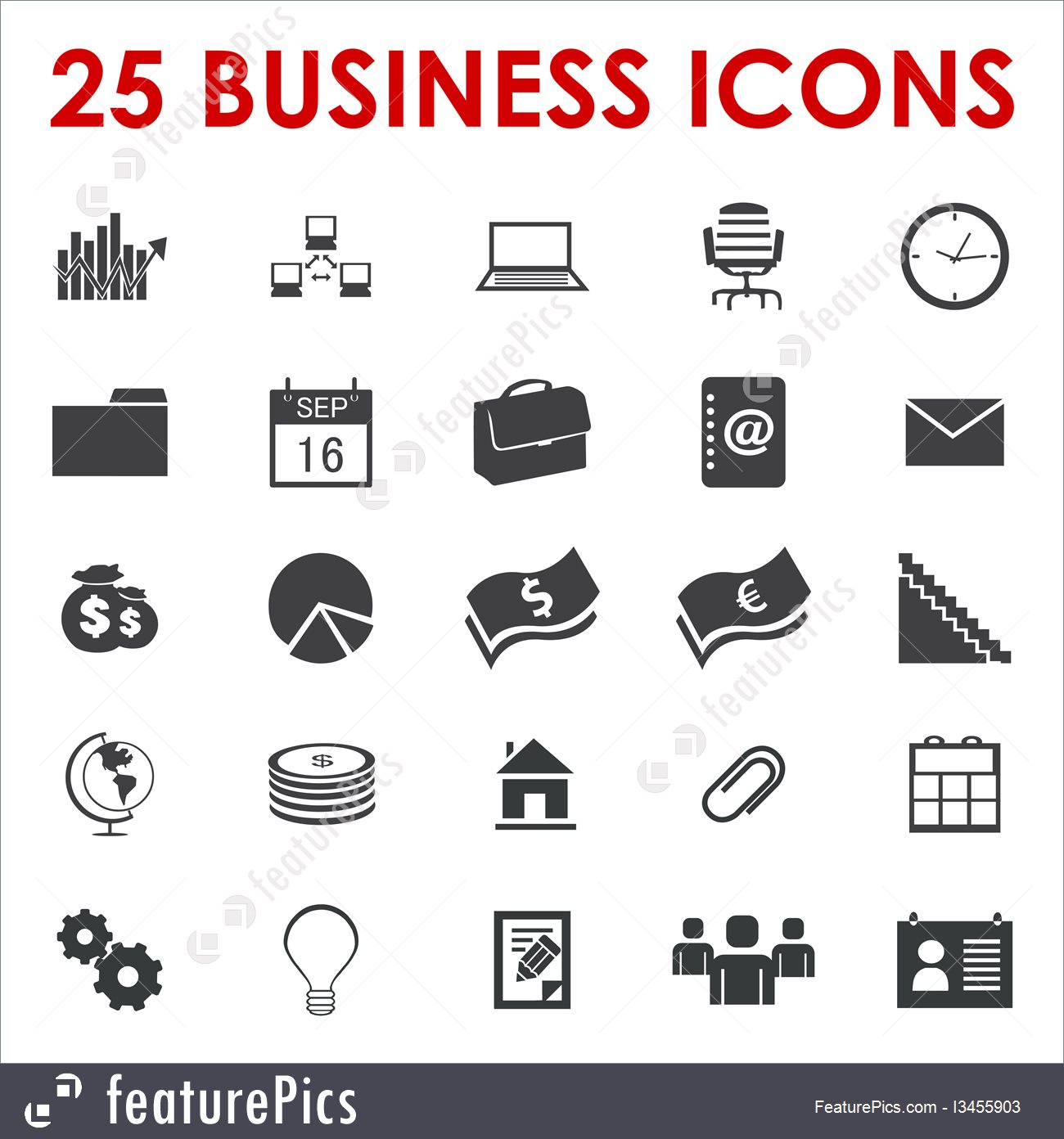 1300x1392 Emblems And Symbols Business Office Icons Vector