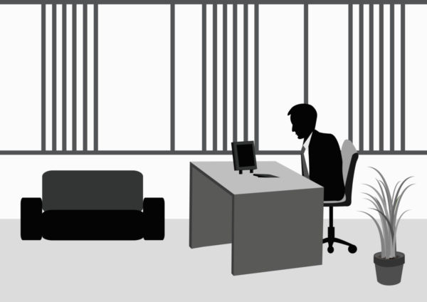 600x424 Man In Office Vector