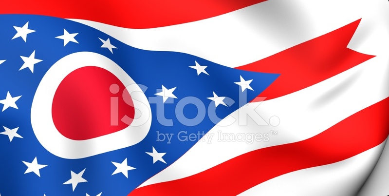 799x402 Bandera De Ohio Stock Vector