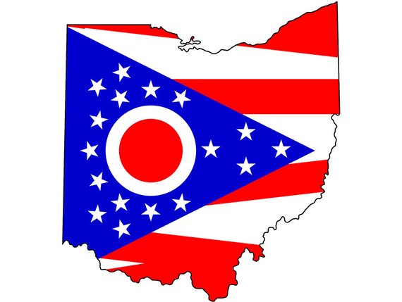 570x429 Ohio State Flag Shape Map U.s. Us United America American Etsy