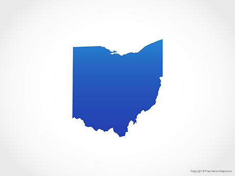 460x345 Vector Map Of Ohio