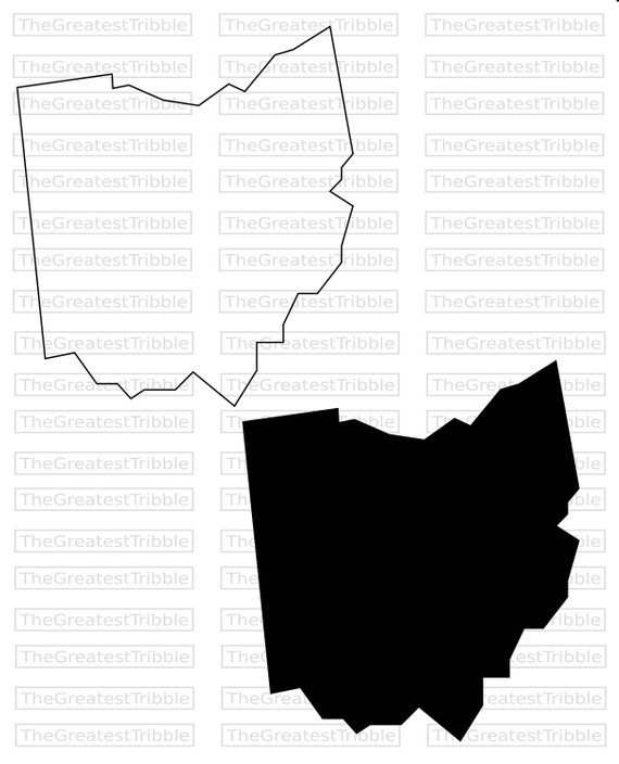 570x704 Ohio State Map Svg Png Jpg Vector Graphic Clip Art Ohio State Etsy