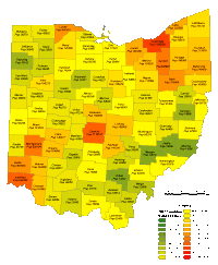 200x243 Ohio Maps Of Counties And Travel Information Download Free Ohio